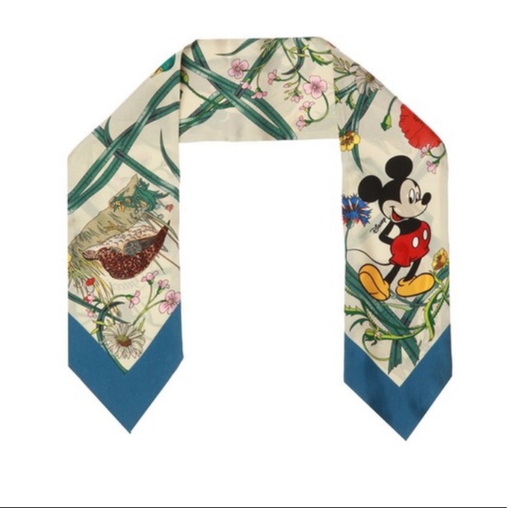 Gucci x Disney limited edition Silk Twilly/Neck Bow Scarf/Wrap